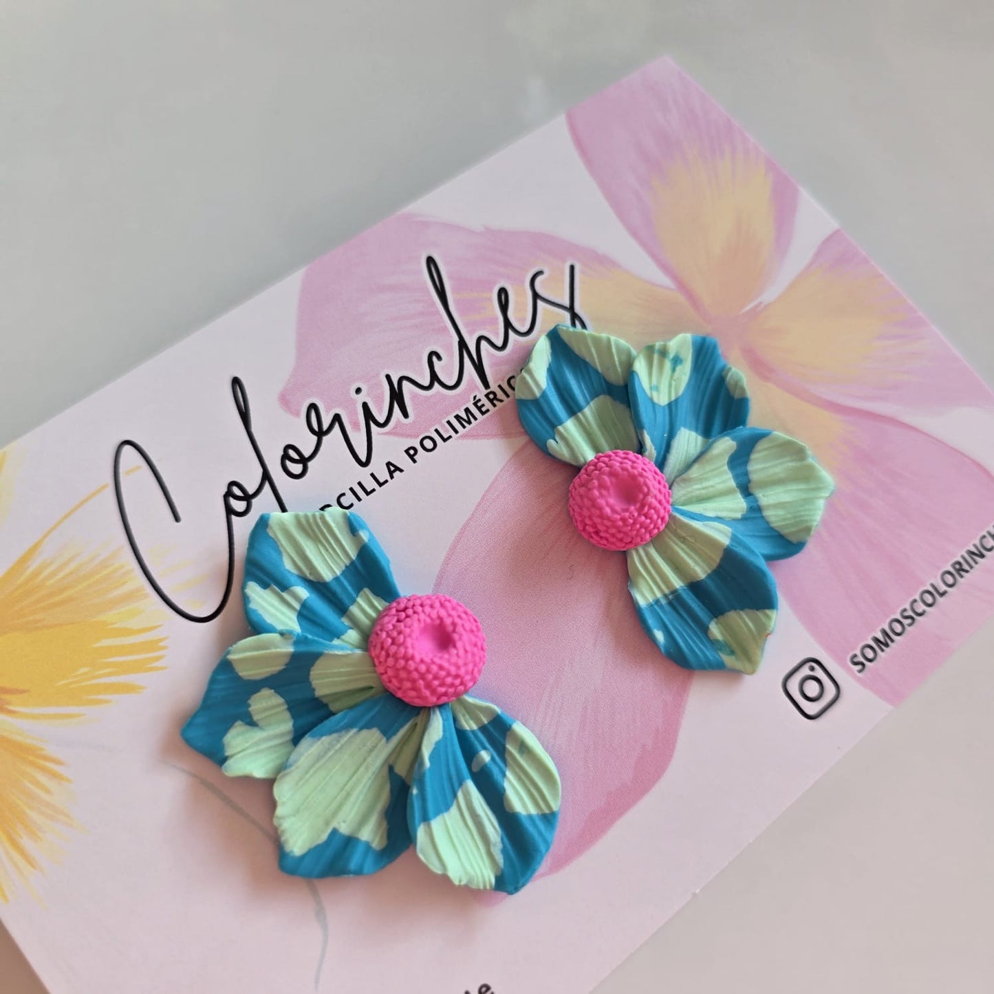 Floripondia M - Celeste/ Fucsia