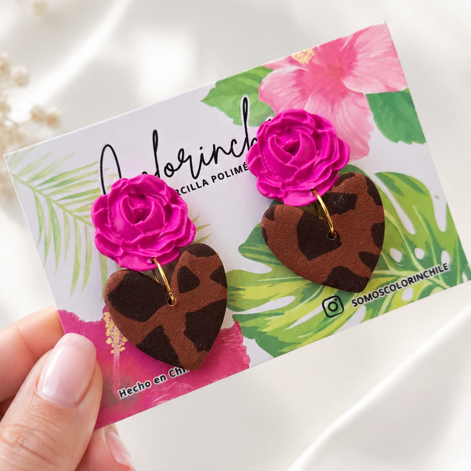 Aros milagrito rosa print