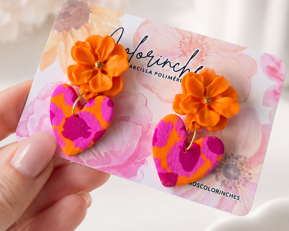 Aros milagrito geranio naranja