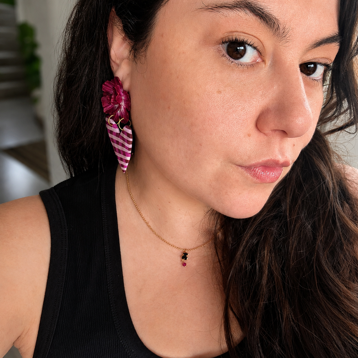 Milagrito clavel cuadrillé